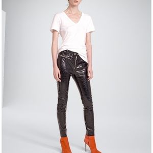 NWT Rag & Bone Ryder Crinkle Leather Pant size 4
